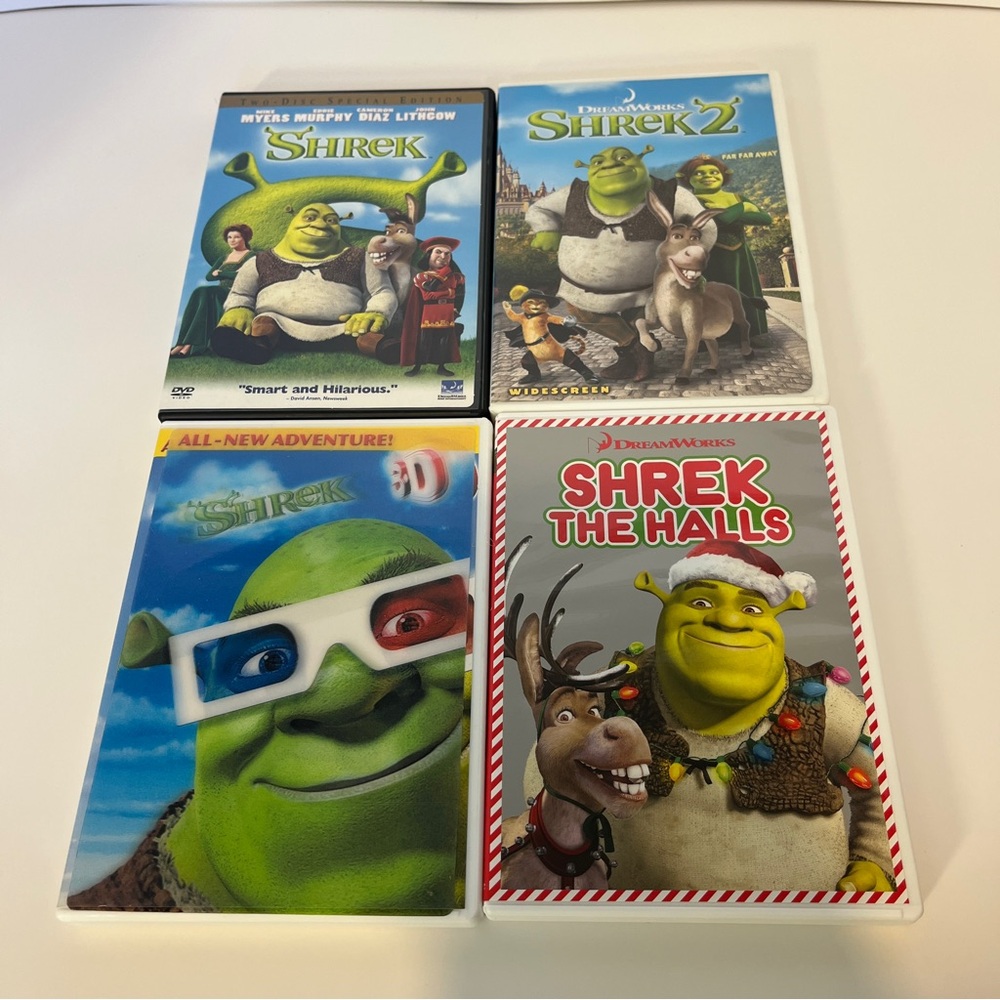 Shrek Movie DVD Lot Shrek 2 3D Glasses Shrek the Halls Set
